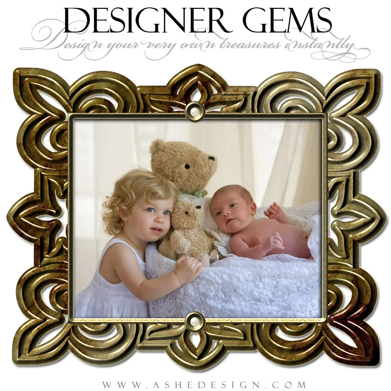 Designer Gems - Brushed Gold Frames - Image 2