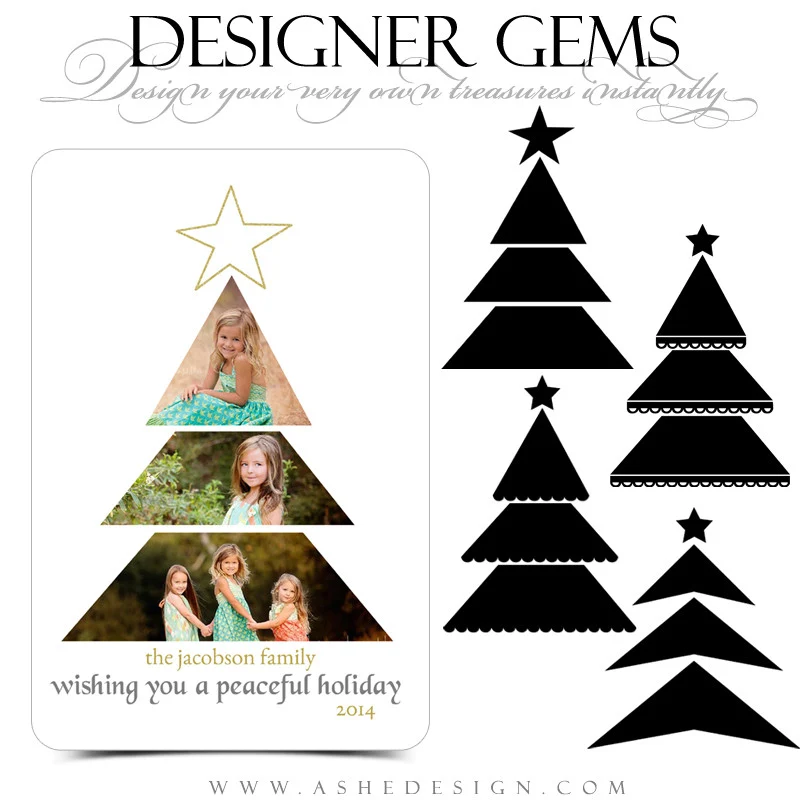 Designer Gems - Christmas Tree Photo Masks