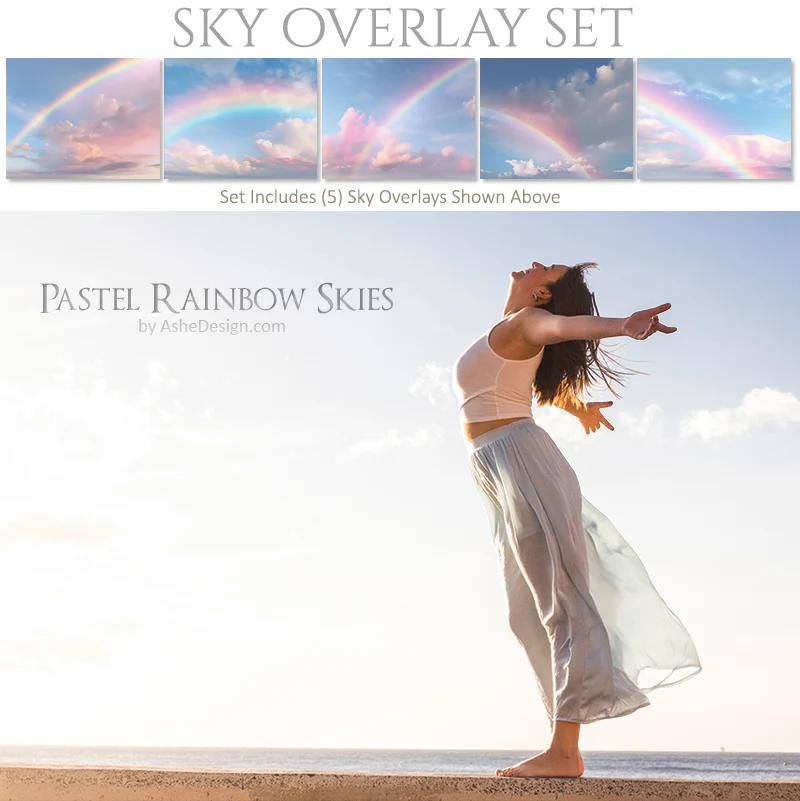 Designer Gems - Overlays - Pastel Rainbow Skies - Image 2