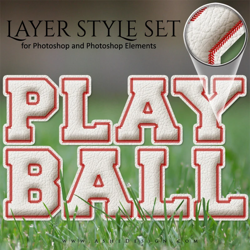 Designer Gems - Photoshop Style Set - Play Ball Baseball