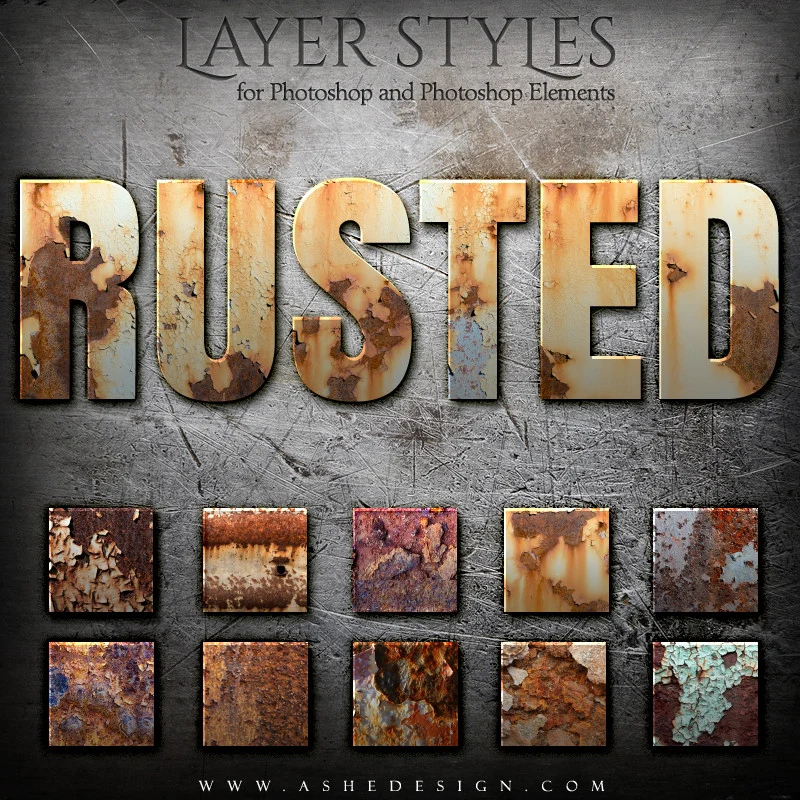 Designer Gems - Photoshop Style Set - Rusted