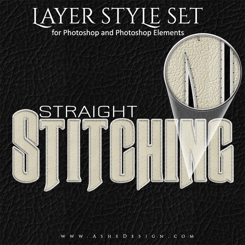 Designer Gems - Photoshop Style Set - Straight Stitch