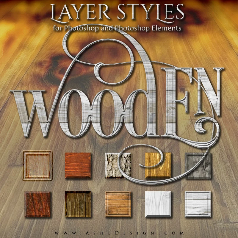 Designer Gems - Photoshop Style Set - Wooden