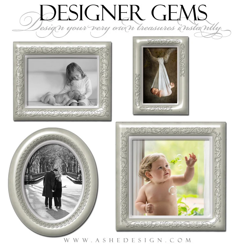 Designer Gems -  Porcelain Frames