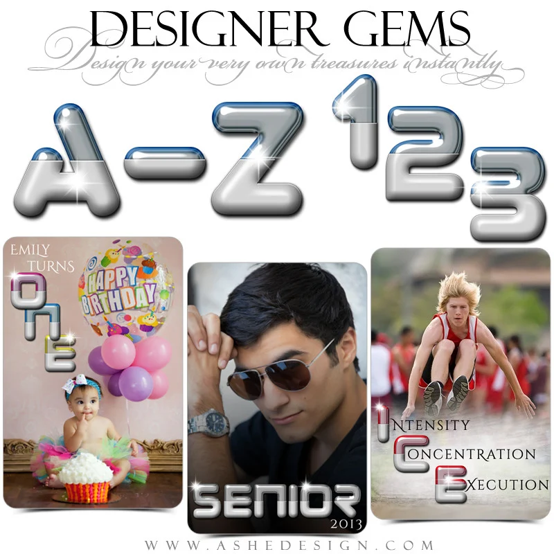 Designer Gems - Silver Bullet Alphabet