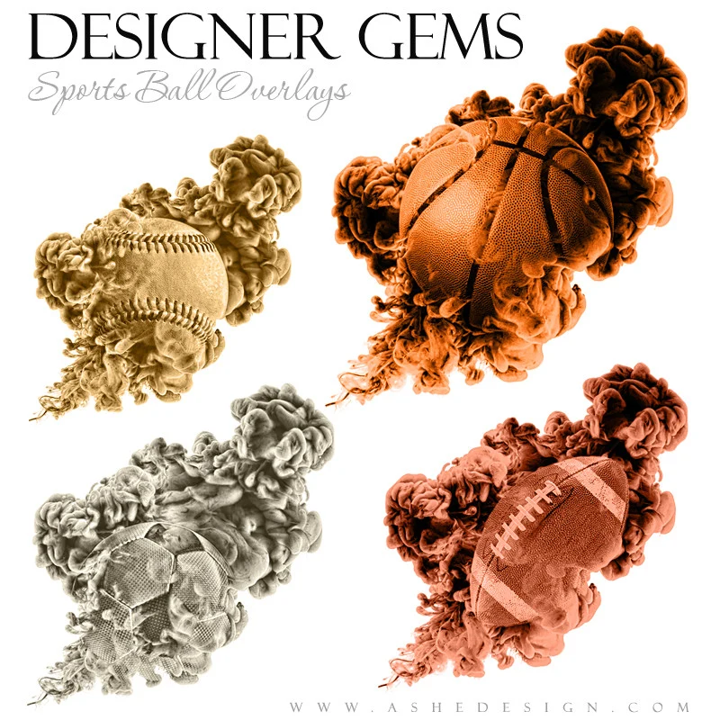 Designer Gems - Smoldering Sports Balls