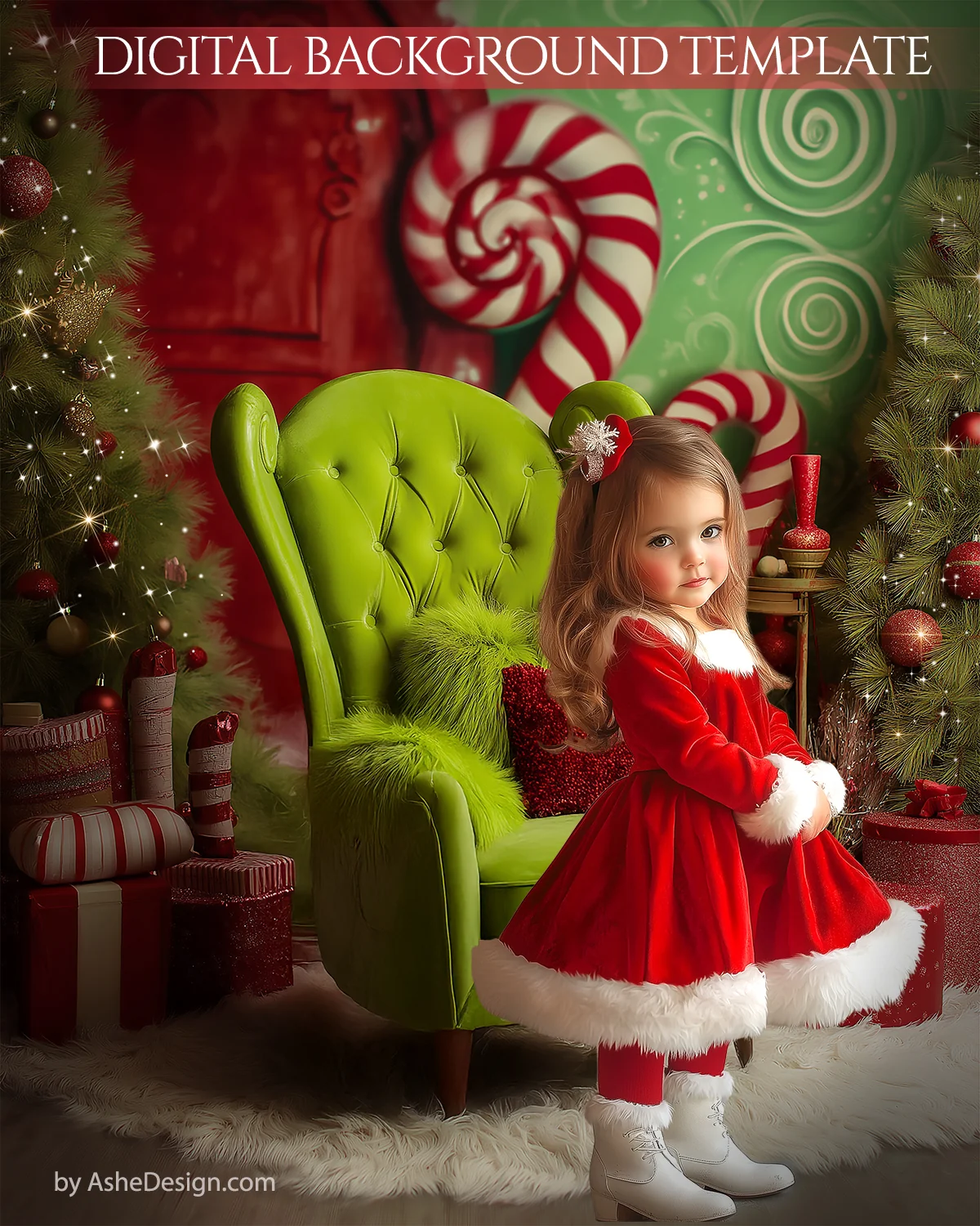 Digital Backdrop Set - Christmas Whimsy
