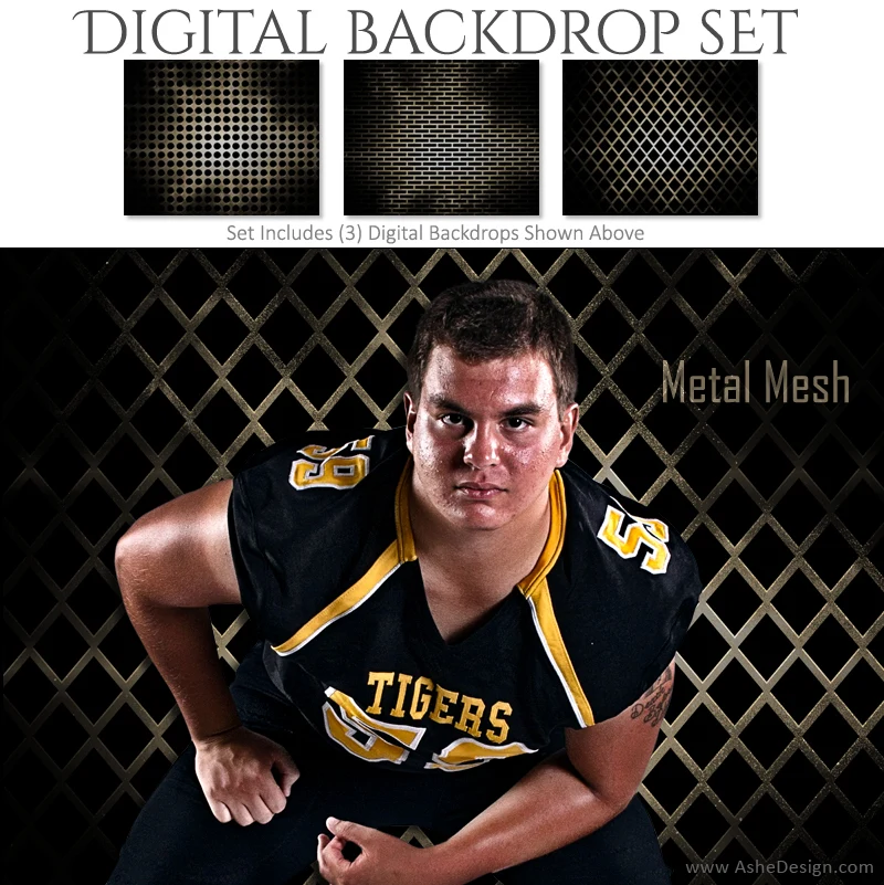 Digital Backdrop Set - Metal Mesh