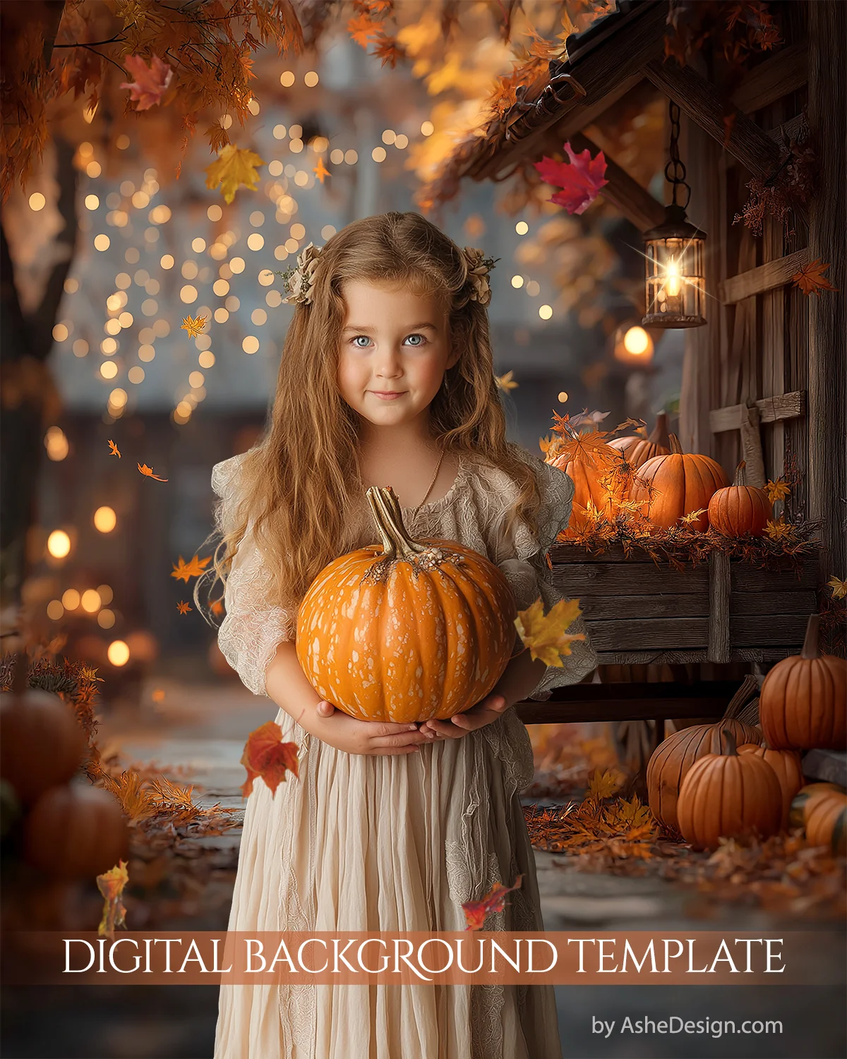 Digital Backdrop Set - Pumpkin Glow