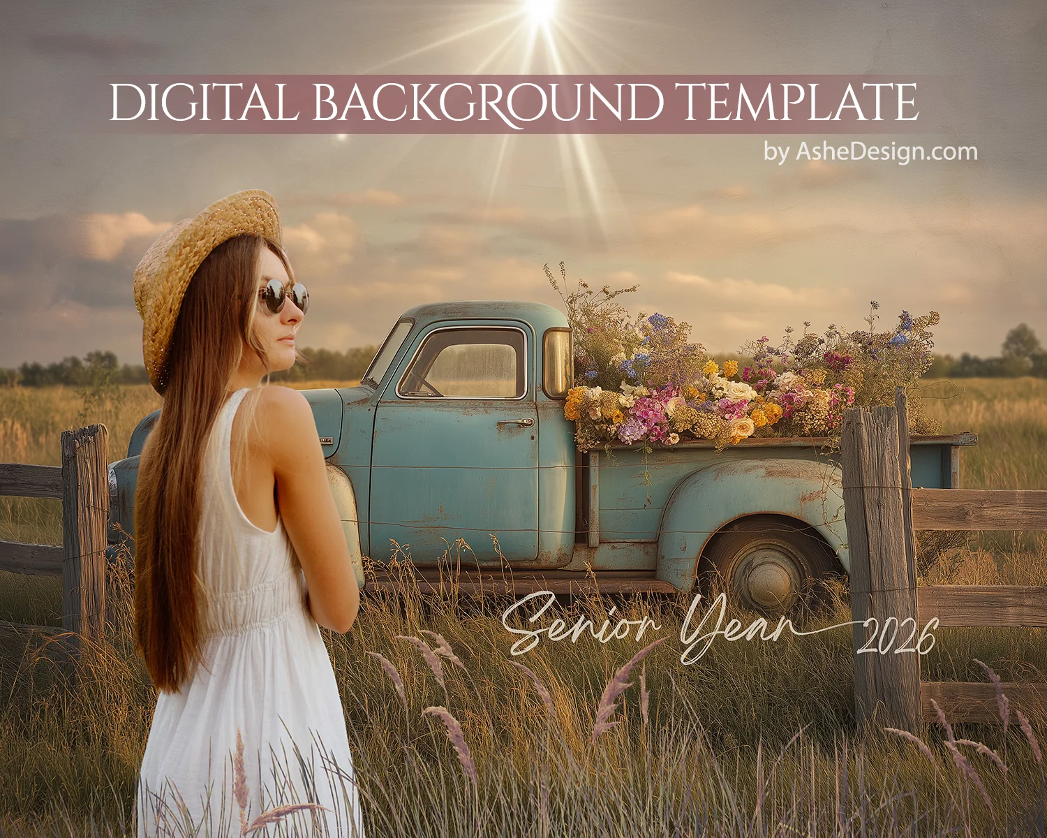 Digital Backdrop Set - Vintage Field