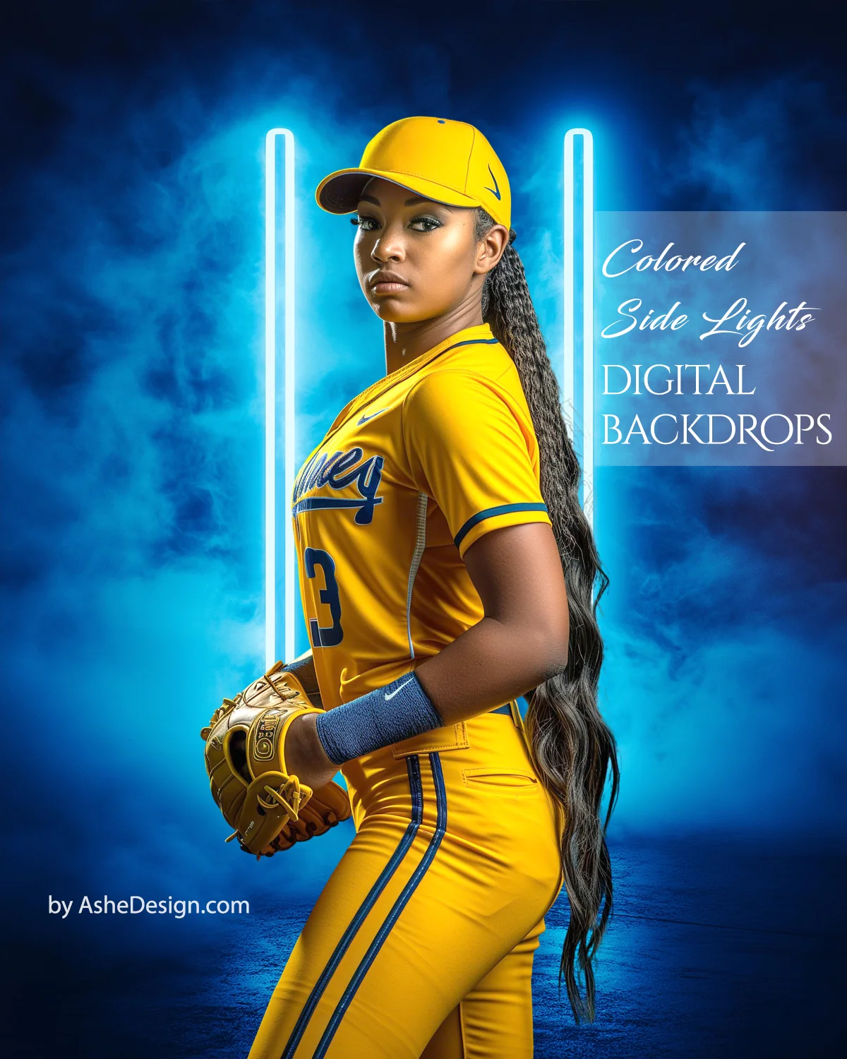 Digital Photography Backdrops - Colored Side Lights - Image 3