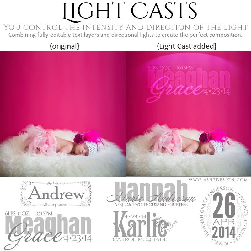 Digital Props - Light Casts - Babies