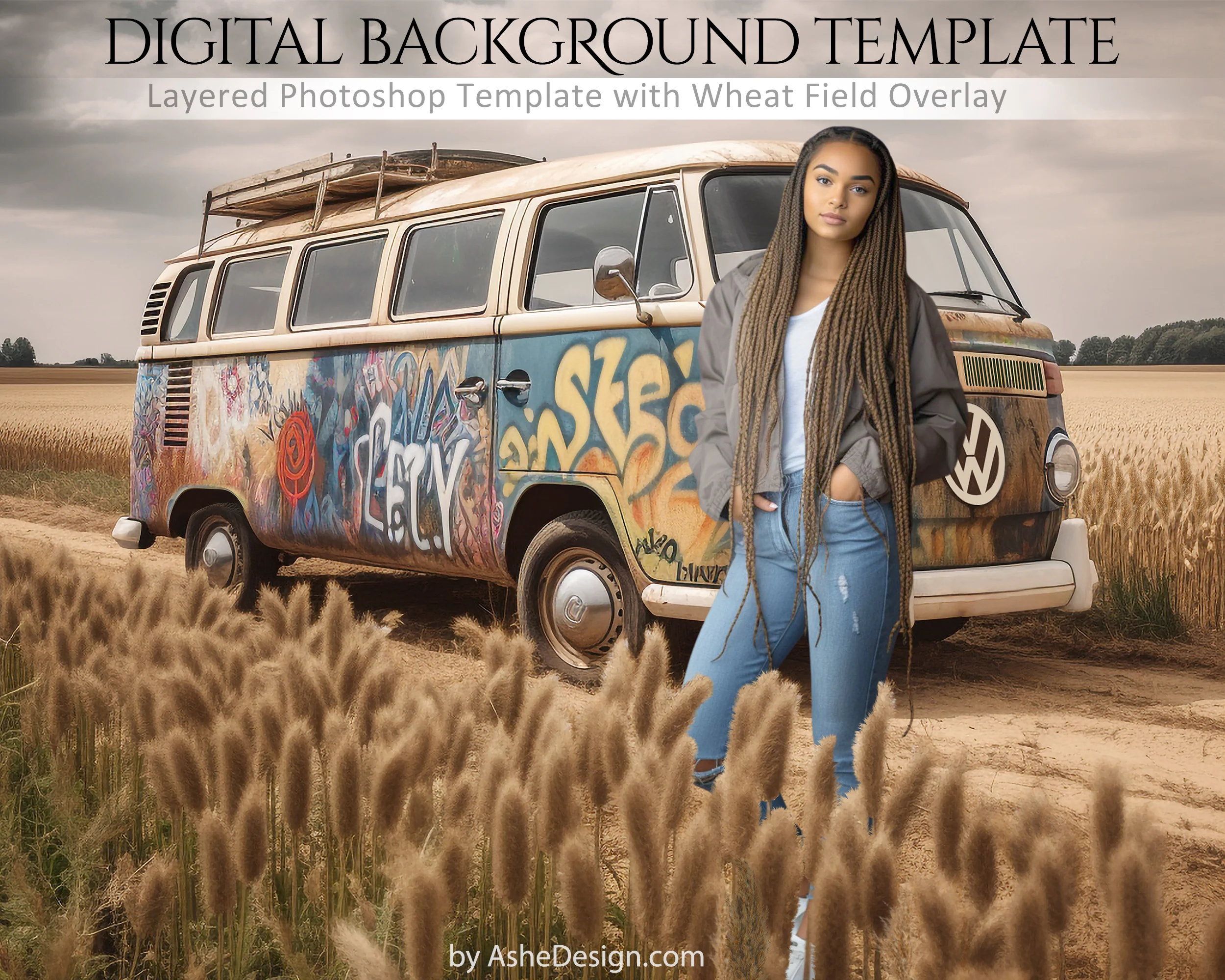 Digitally Mastered Photography Backdrops - VW Bus - Image 3