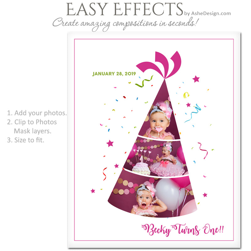 Easy Effects - Party Hat Collage