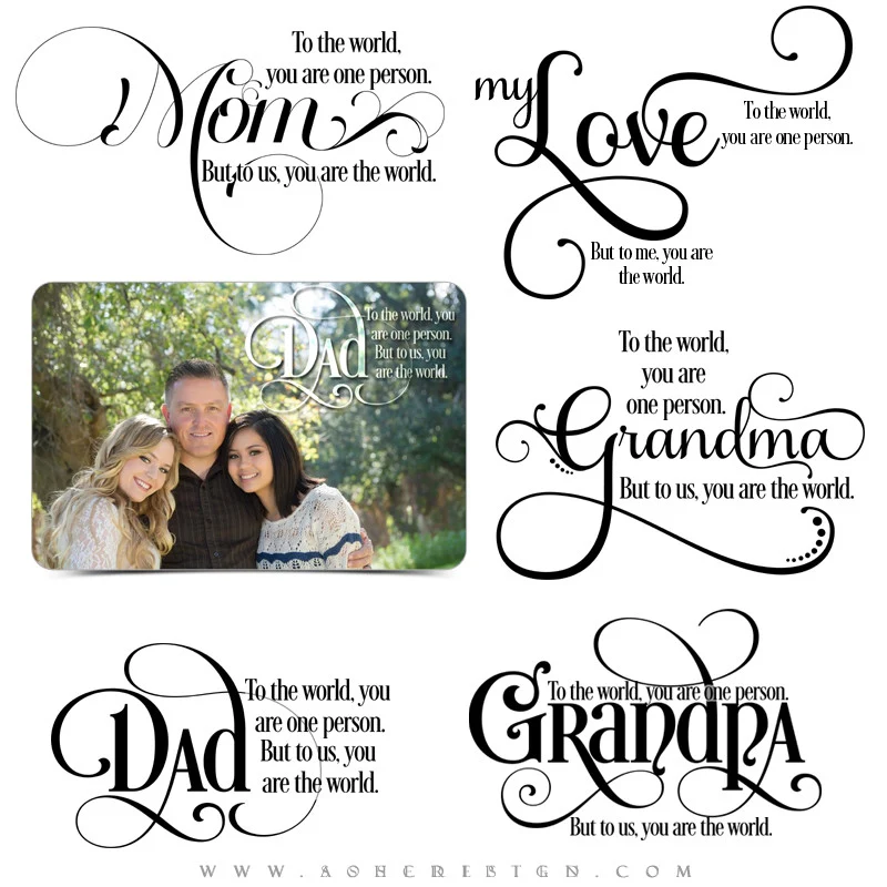 Family Word Art Collection - You Are The World