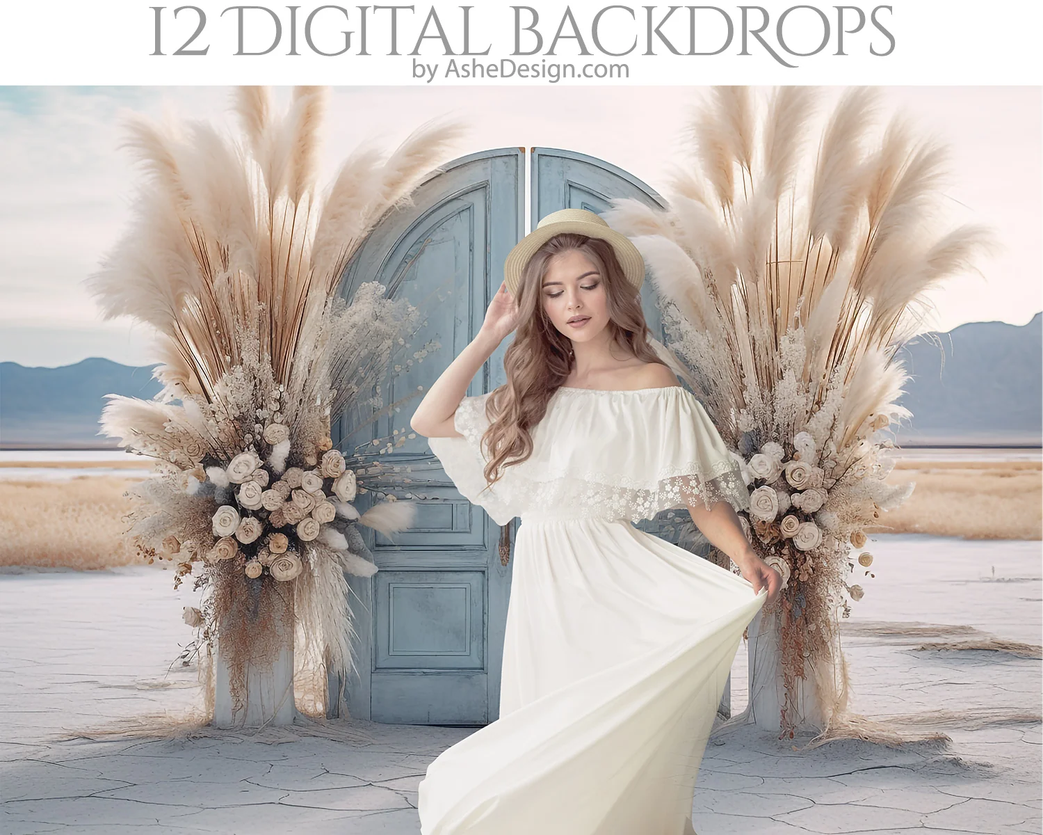 Fine Art Digital Photography Backdrops - Boho Desert