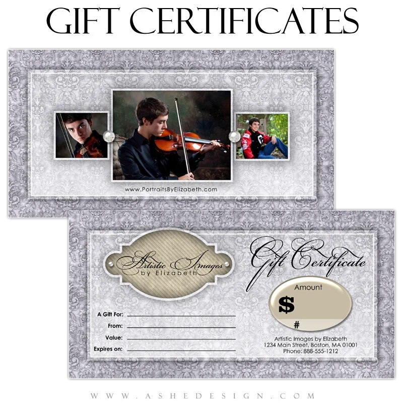 Gift Certificate Designs - Elegance