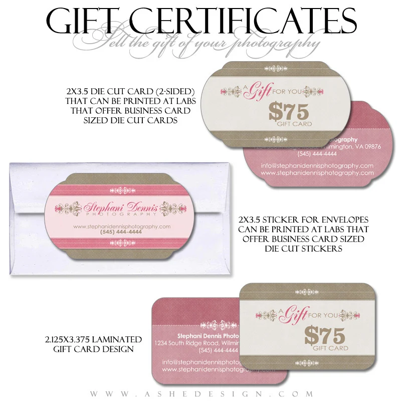 Gift Certificate Designs - Raspberry Cream - Image 3