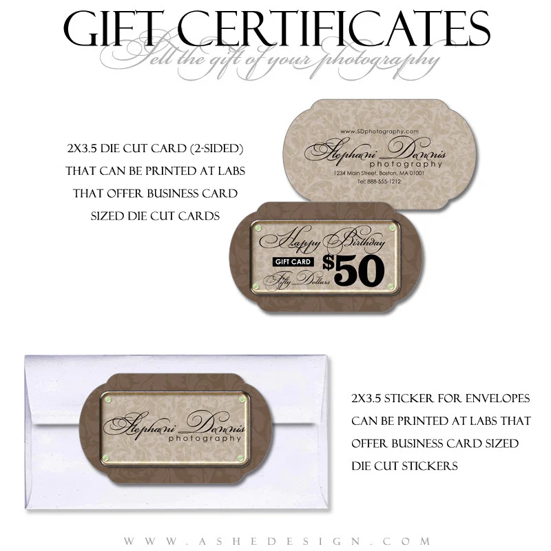 Gift Certificate Designs - Simply Swirly - Image 3