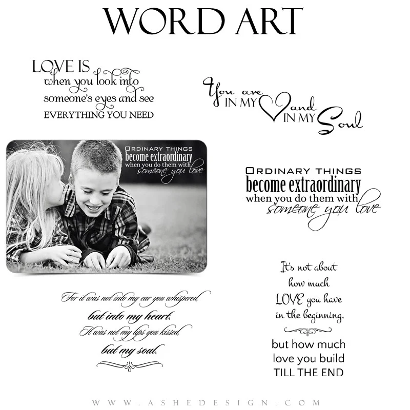 Love Word Art Quotes - Heart & Soul
