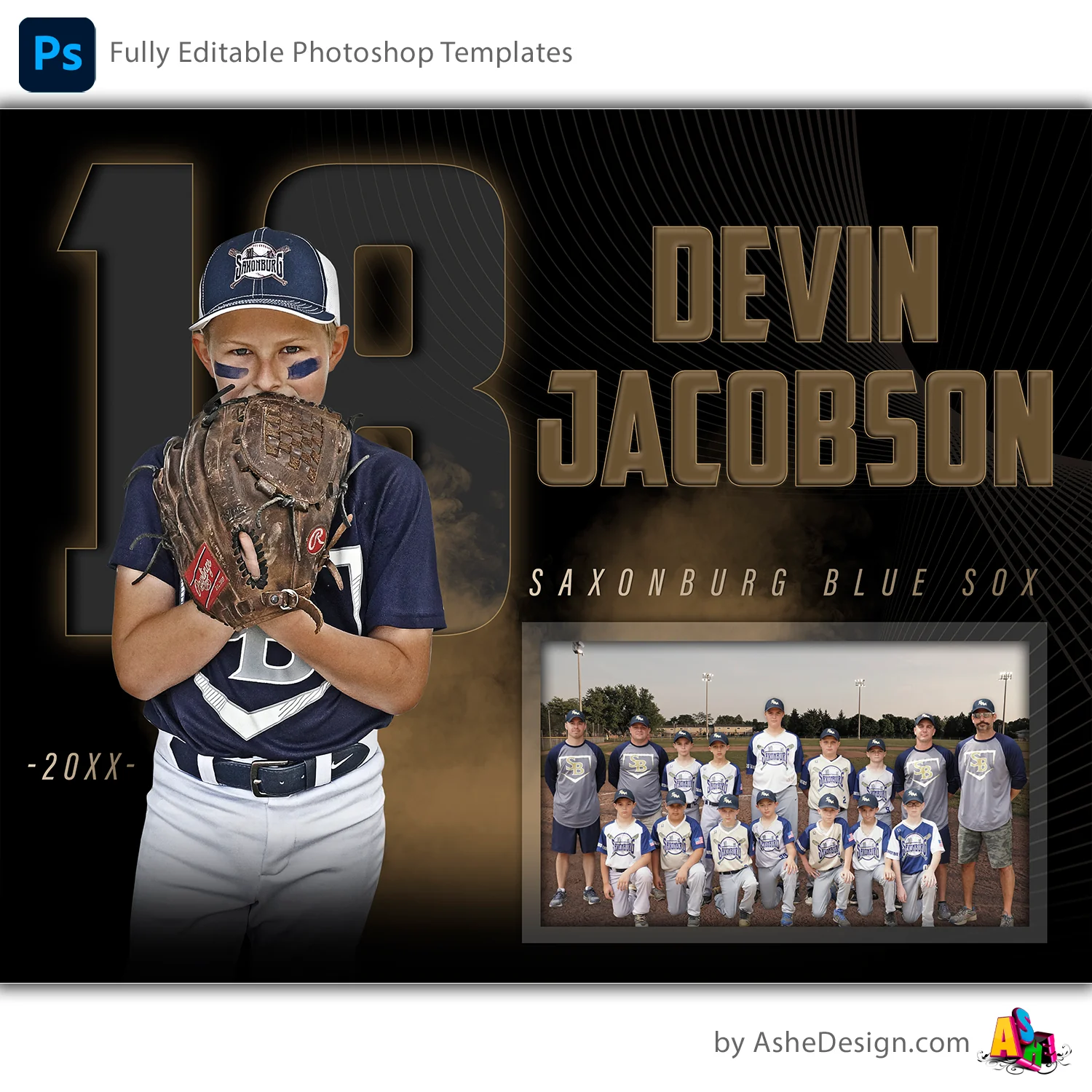 Memory Mates - The GOAT Multi-Sport Templates For Photoshop - Image 2