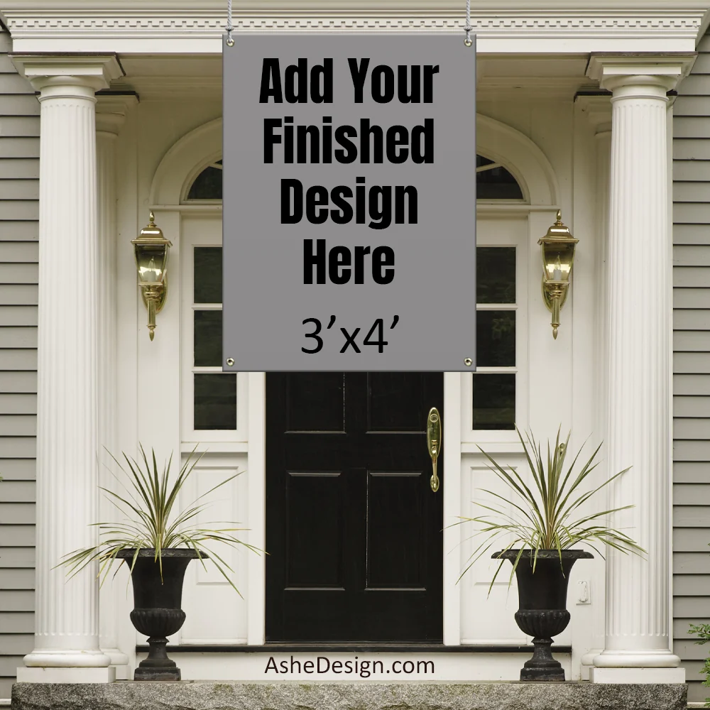 Mockup - Front Door Banners - 3 Feet Wide - Image 3