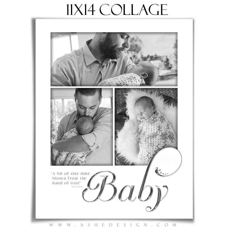 Newborn Collage Set (8x10, 11x14, 12x12) - Simply Worded Baby - Image 3