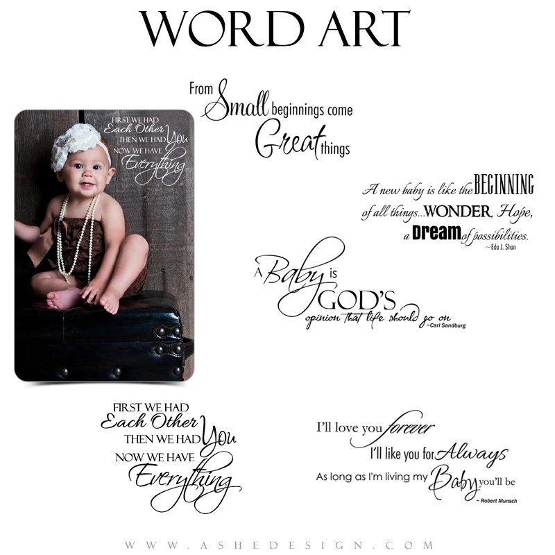 Newborn Word Art Quotes - Oh Baby