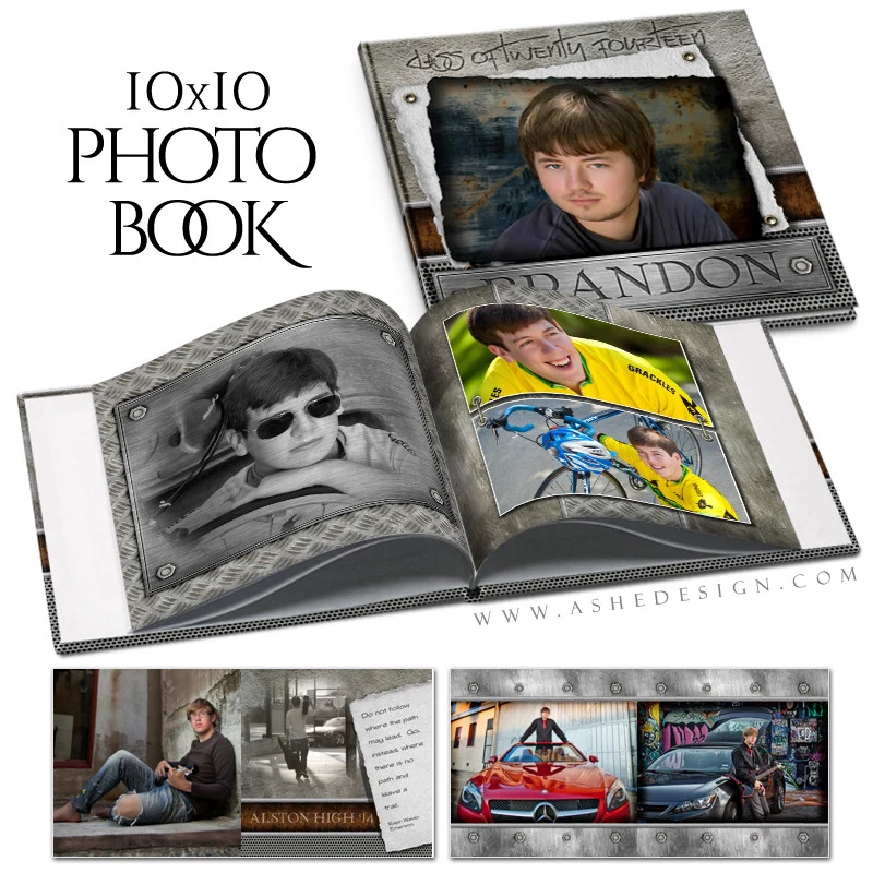 Photo Book Design Template (10x10) - Scrap Metal