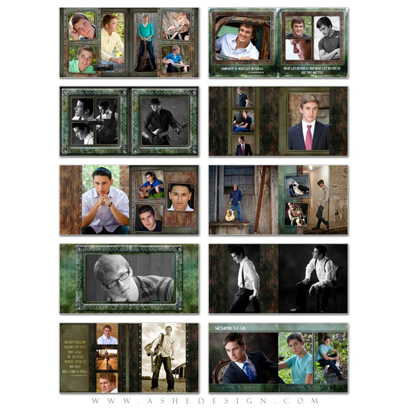 Photo Book Design Template (10x10) - Urban Blade - Image 2