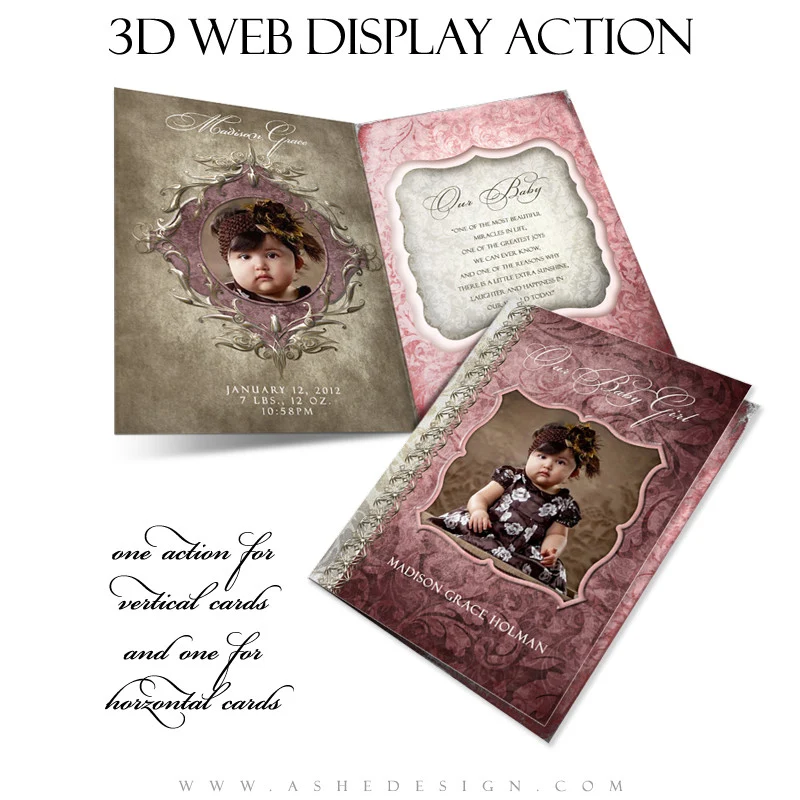 Photoshop Action - 5x7 Folded Card 3d Mockup