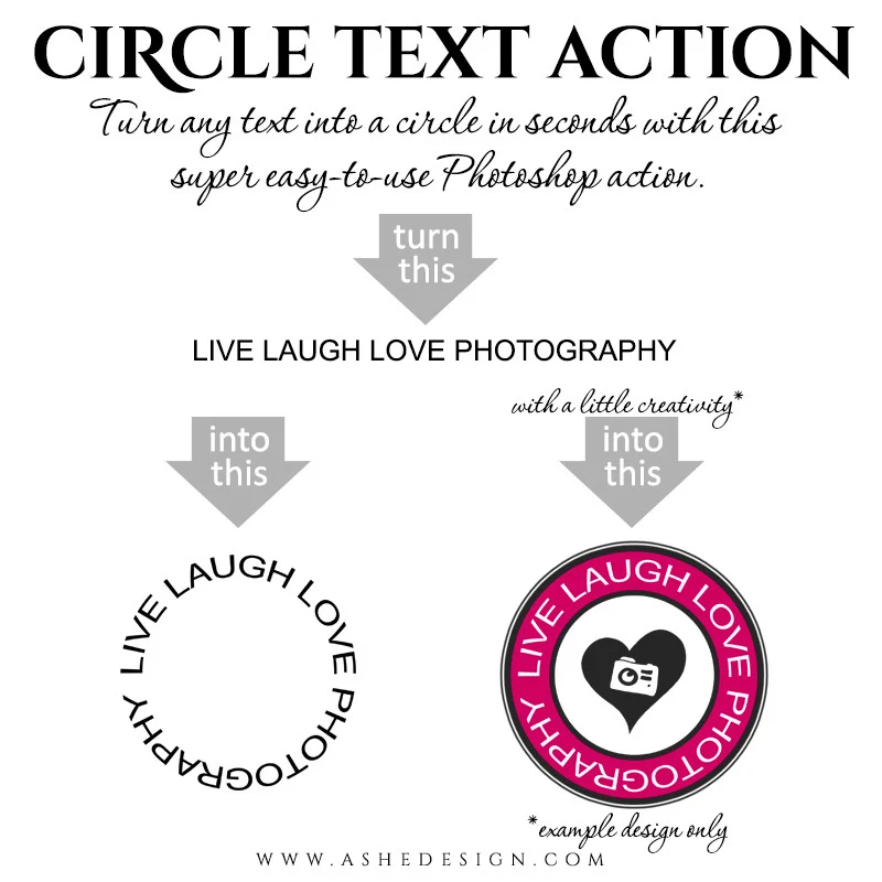 Photoshop Action - Circle Text