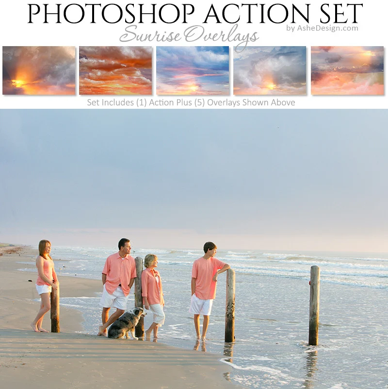 Photoshop Action | Cloud Overlays - Sunrise - Image 2