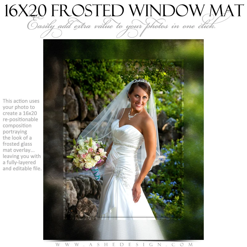 Photoshop Action | Frosted Window Mat (16x20) - Image 2