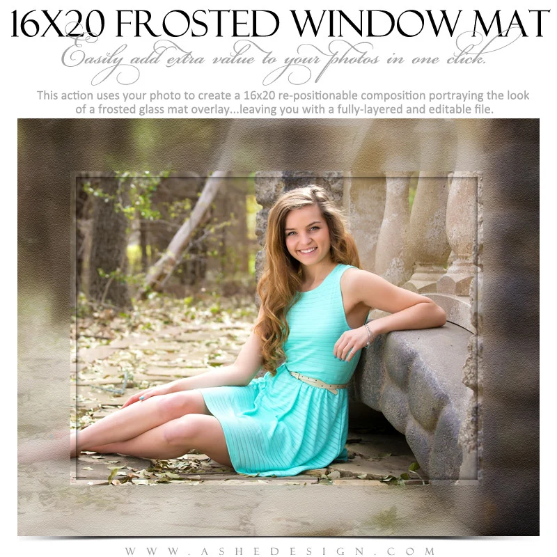 Photoshop Action | Frosted Window Mat (16x20) - Image 3