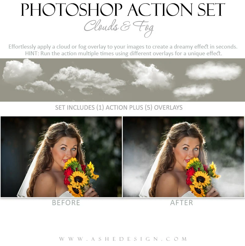 Photoshop Action - Overlays | Clouds & Fog