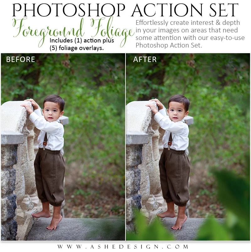 Photoshop Action Overlays - Foreground Foliage