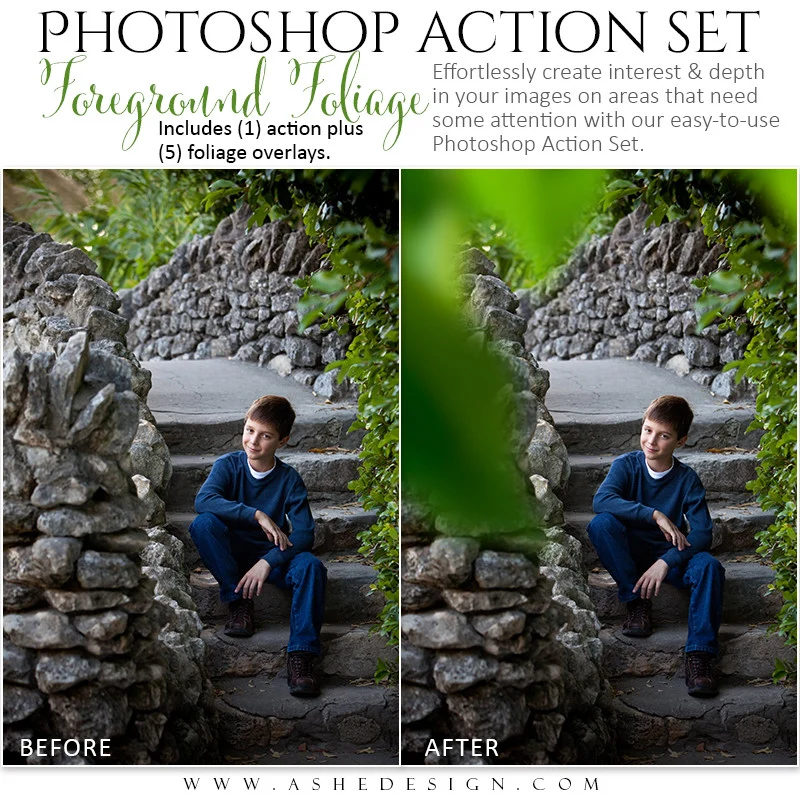 Photoshop Action Overlays - Foreground Foliage - Image 2