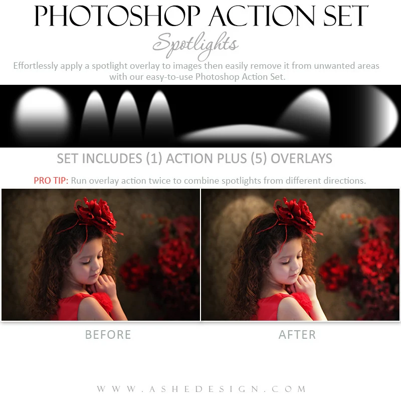 Photoshop Action - Overlays | Spotlights