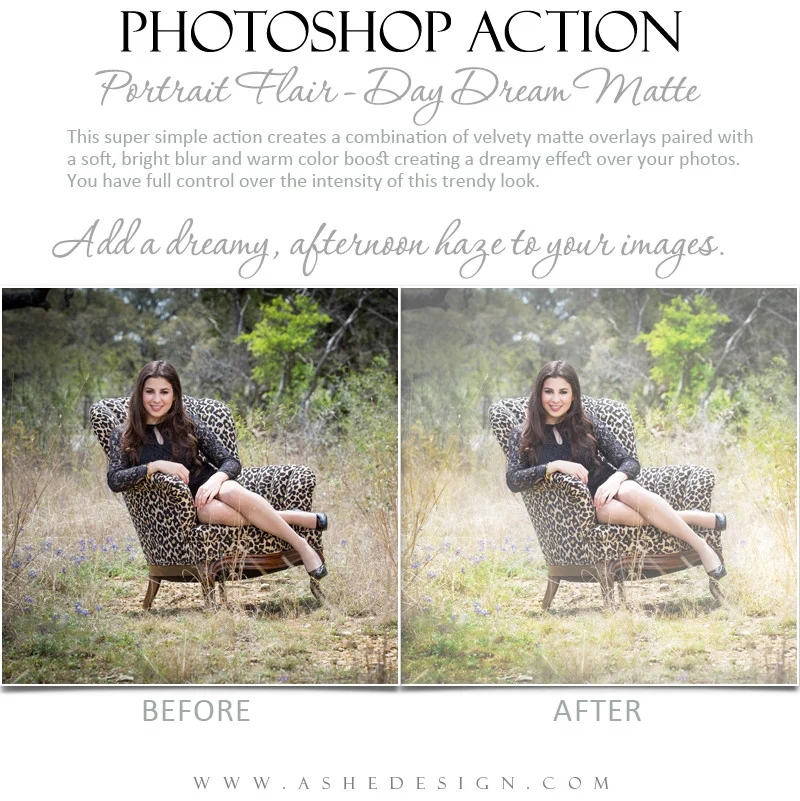 Photoshop Action | Portrait Flair - Day Dream Matte