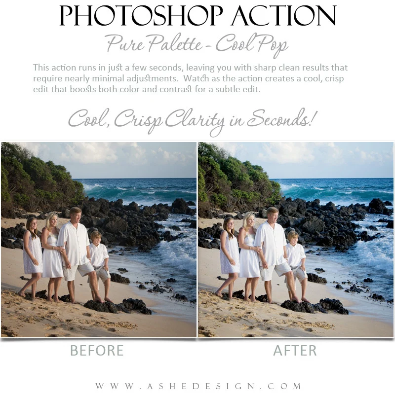 Photoshop Action | Pure Palette - Cool Pop