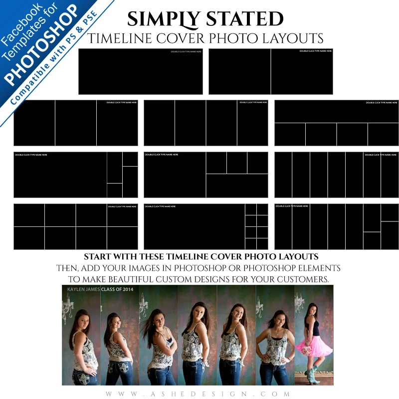 Photoshop Collage Layouts - Facebook Timeline Covers
