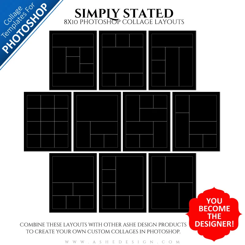 Photoshop Collage Layouts - Simply Stated 8x10 - Image 2