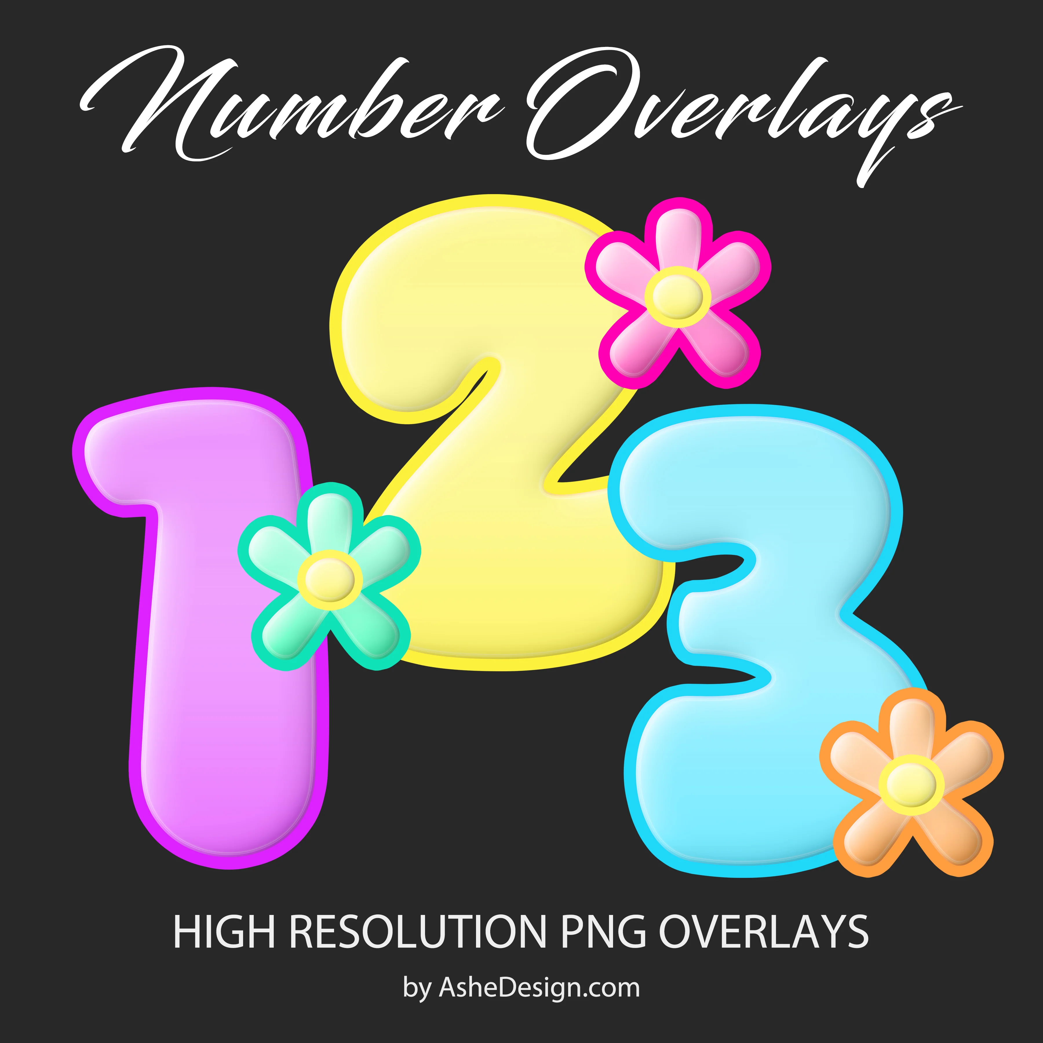 PNG Alphabet Overlays - Groovy - Image 2