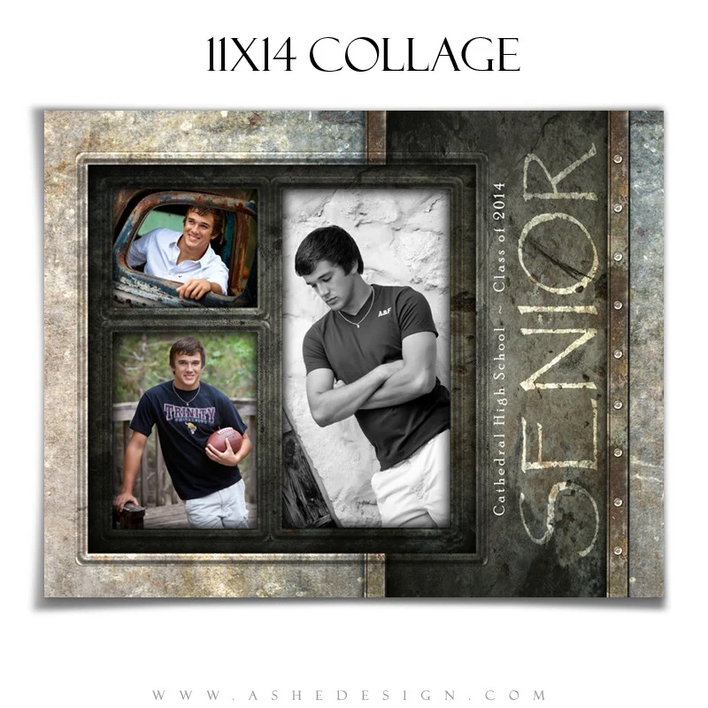 Senior Boy Collage Set (8x10, 11x14, 10x20) - Granite - Image 3