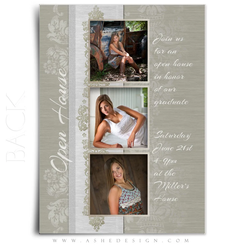 5x7 Flat Senior Girl Card  - Imagine - Image 3