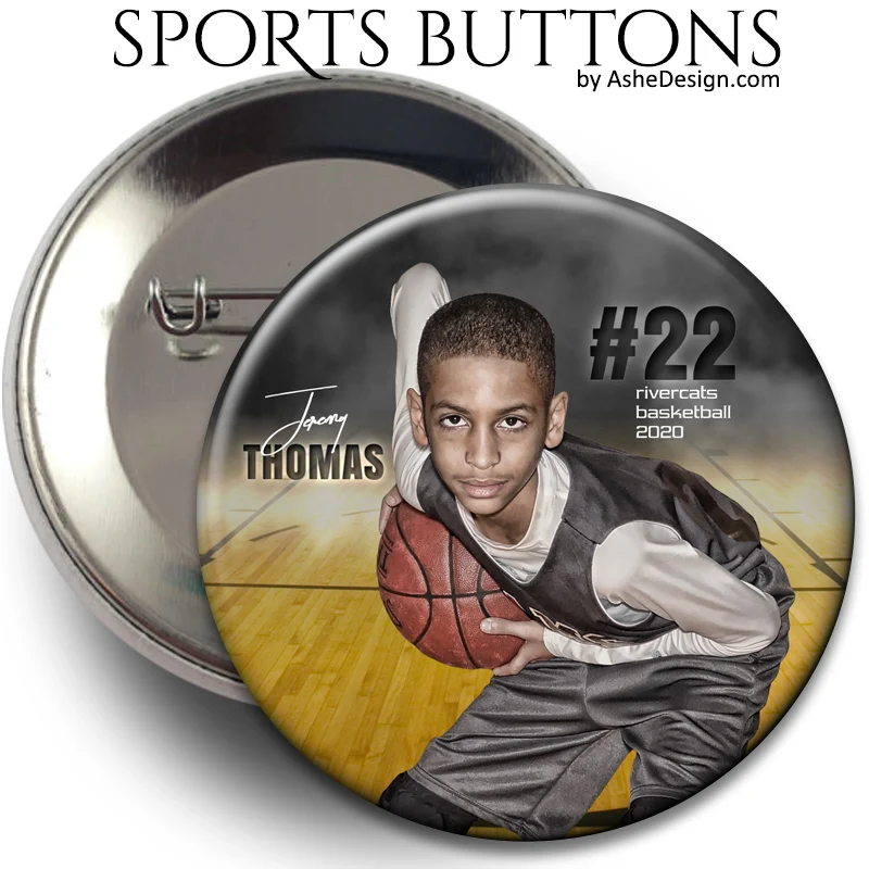 Sports Button - In The Shadows Basketball