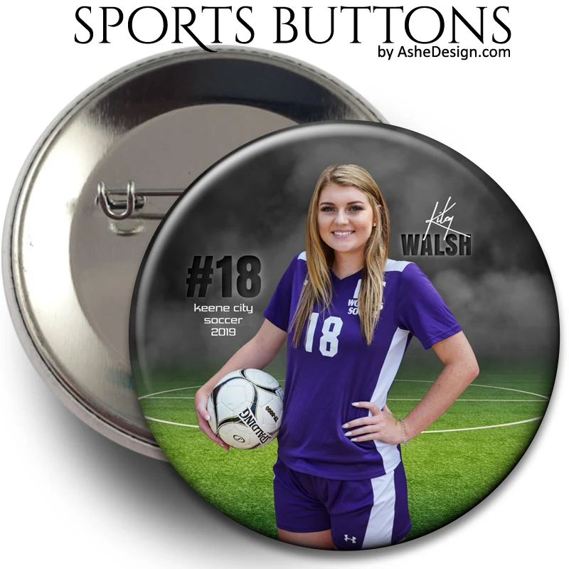 Sports Button - In The Shadows Soccer