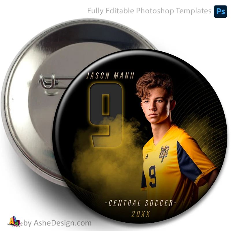 Sports Button - Multi-Sport Photoshop Template The GOAT - Image 5