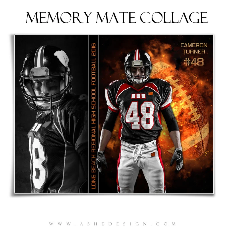 Sports Memory Mates 8x10 - Backdraft Football - Image 2